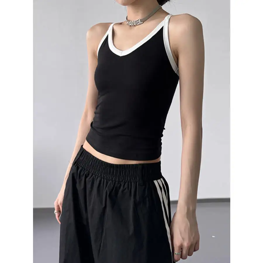 Contrast Trim Camisole Top