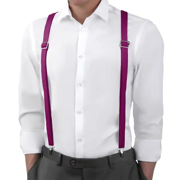 Bold Tailored Solid Tone Suspenders
