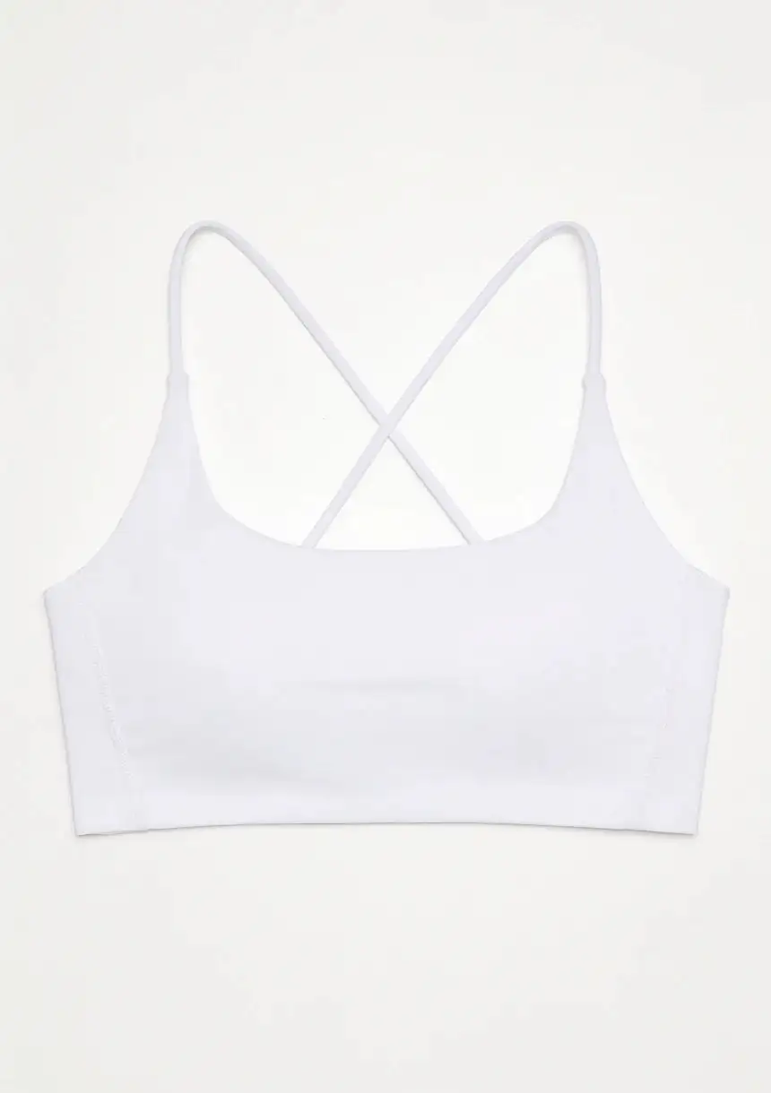 Sports Bra with Decorative Strappy Back