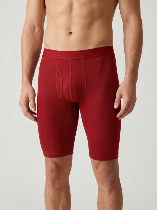 Men's Charcoal Ribbed Boxer Briefs