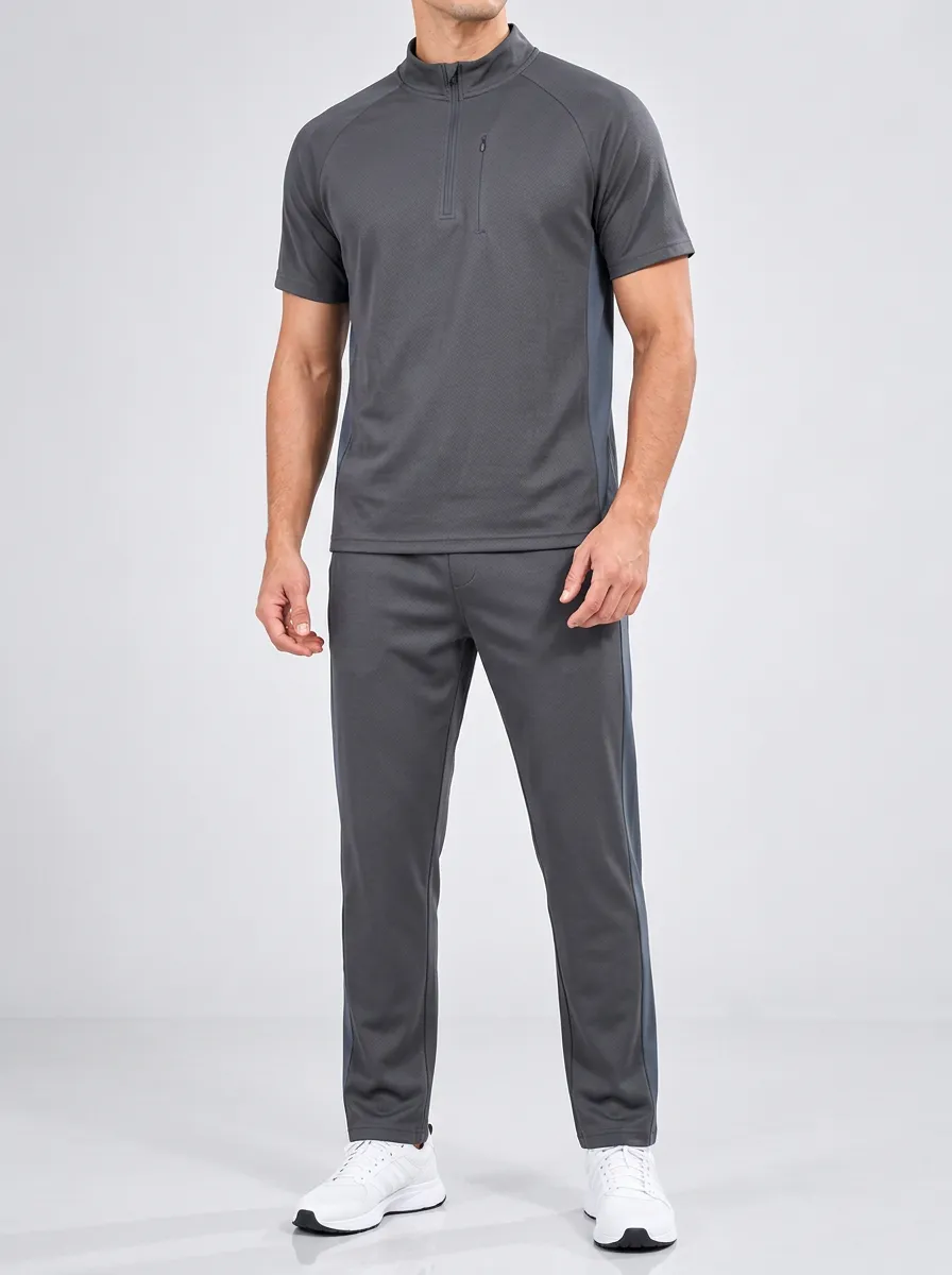 Men's Dynamic Quarter Zip Clean Finish Tracksuit
