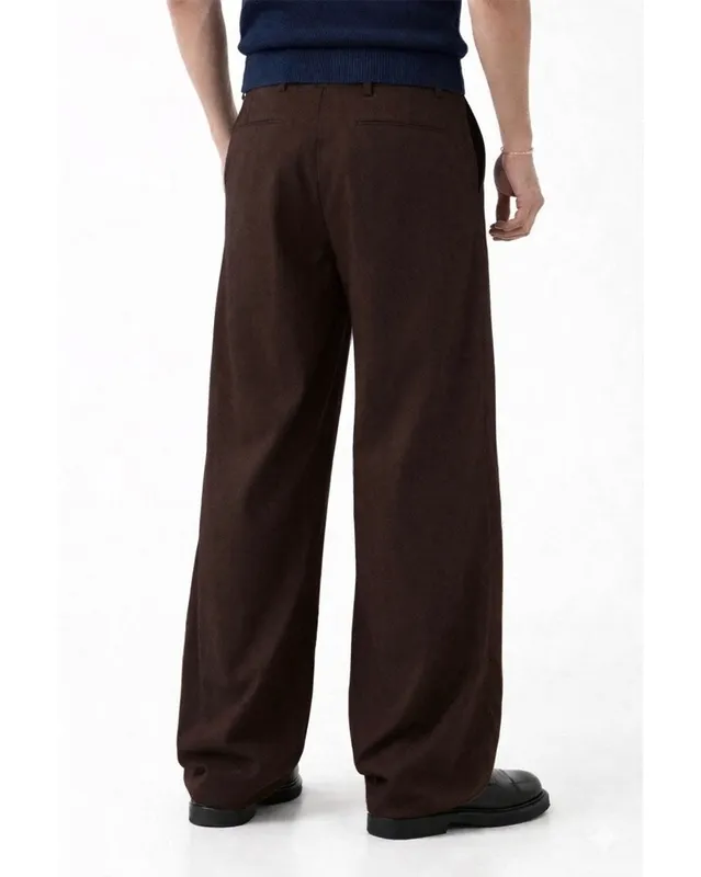 Pleated Straight Pants