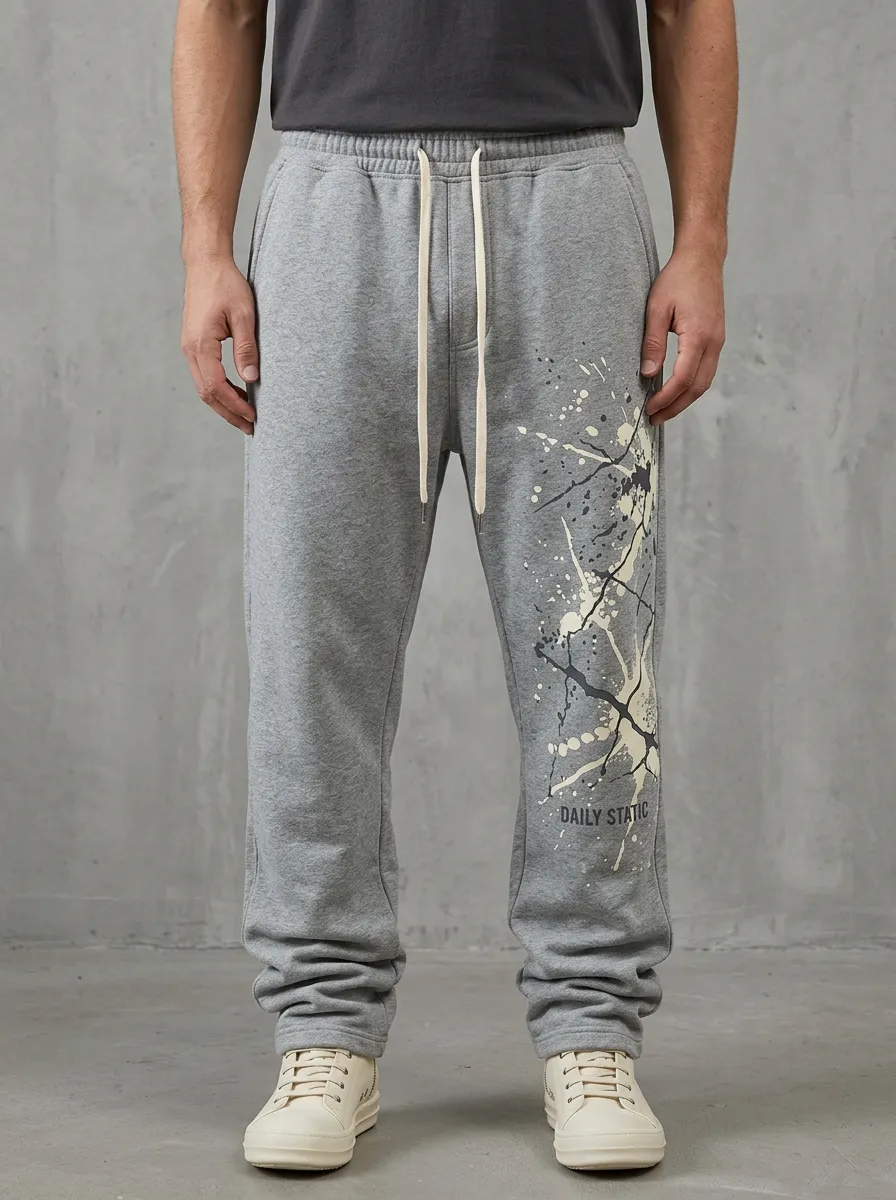 Streetwear Sweatpants Splatter Men's Sweatpants