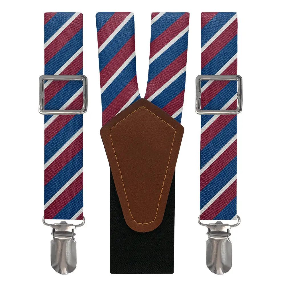 Streamlined Versatile Stripe Pattern Suspenders