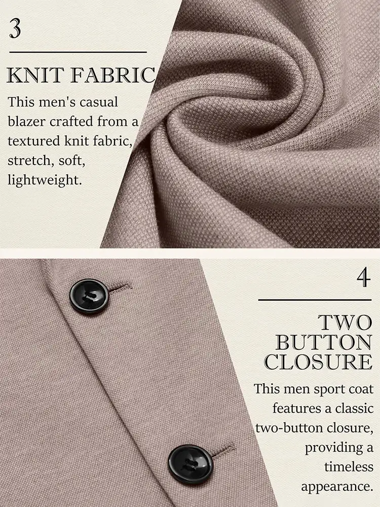 Soft Touch Business Casual Two Buttons Suit Jacket Blazer Coat