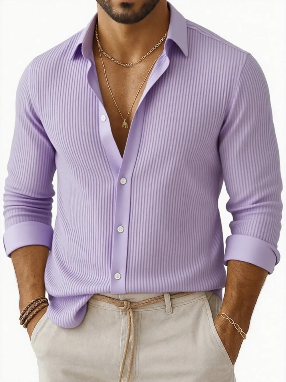 Soft Touch Long Sleeve Striped Shirt