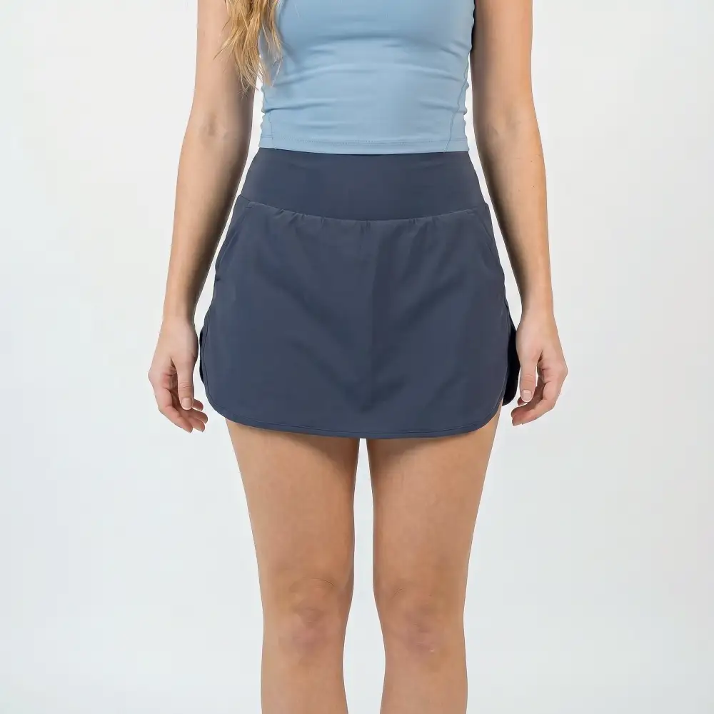 High-Waist Side-Pocket Lightweight Athletic Skort Shorts