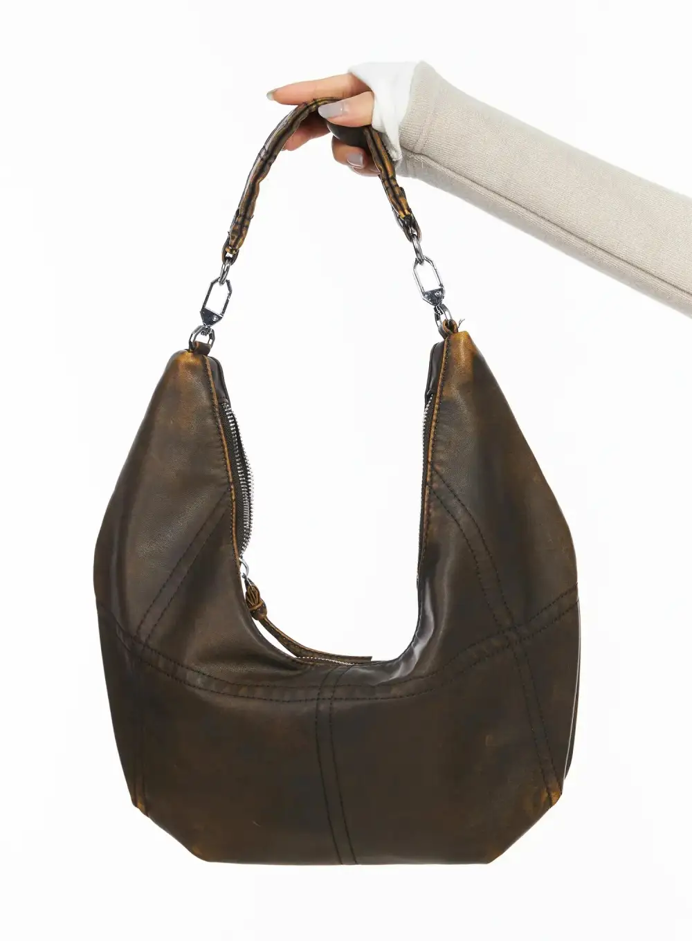 Vintage Stitched Shoulder Bag