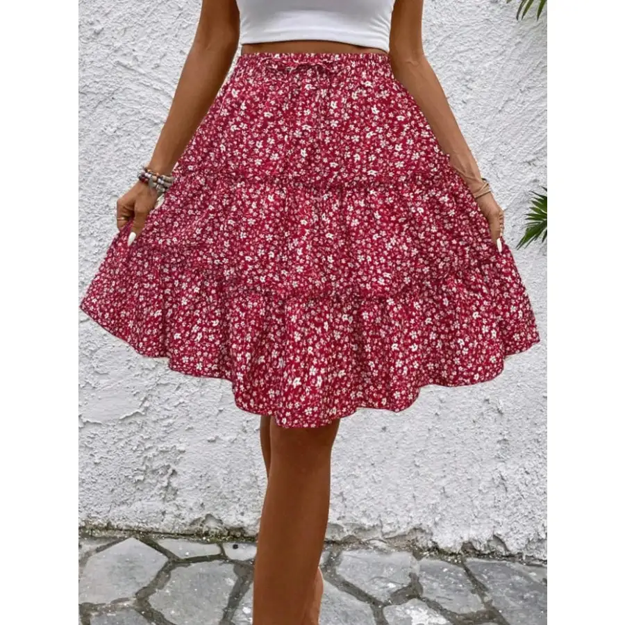 Everyday Print Midi Skirt