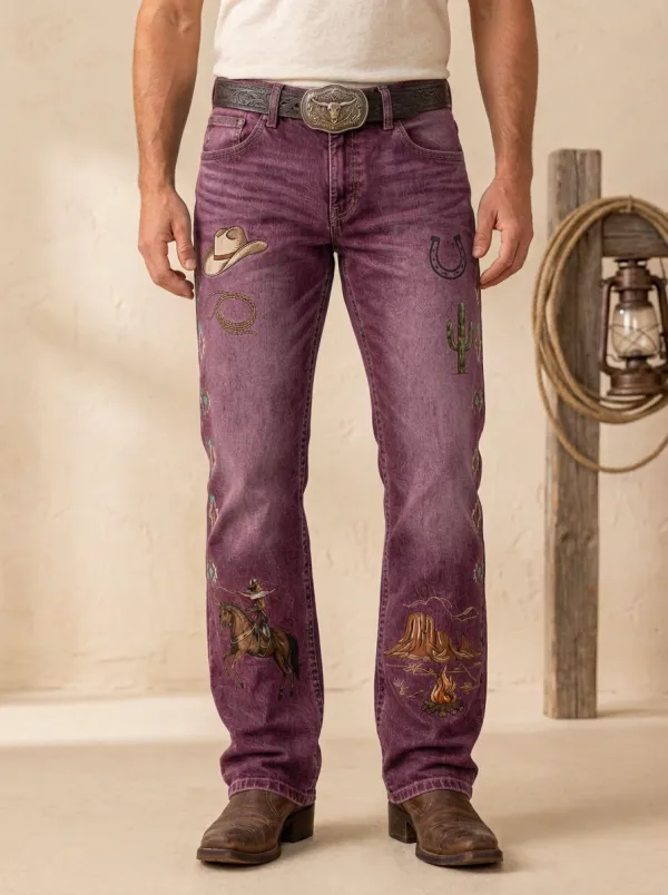 Everyday Cowboy Horse Finish Men's Western Jeans