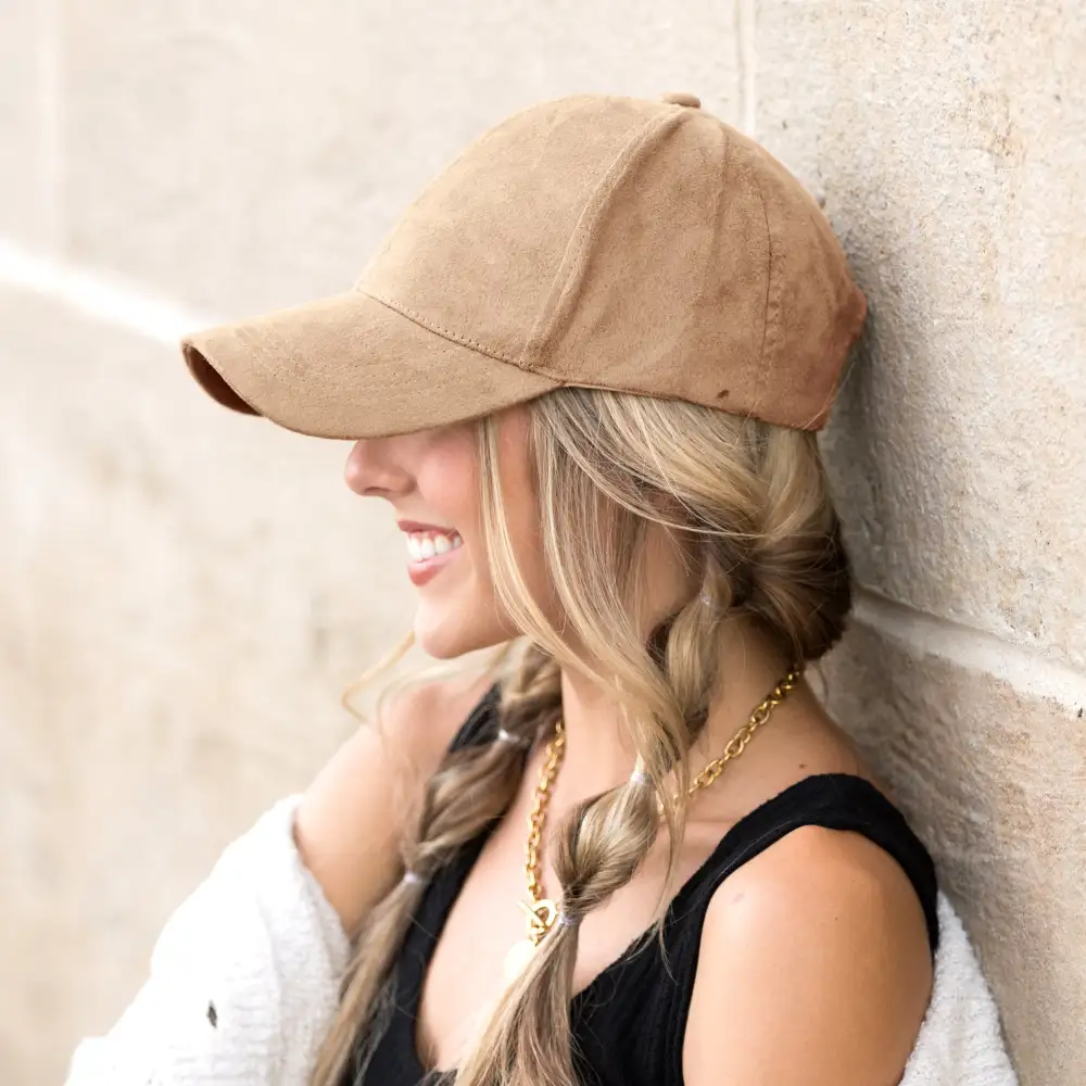Suede Relaxed Baseball Cap