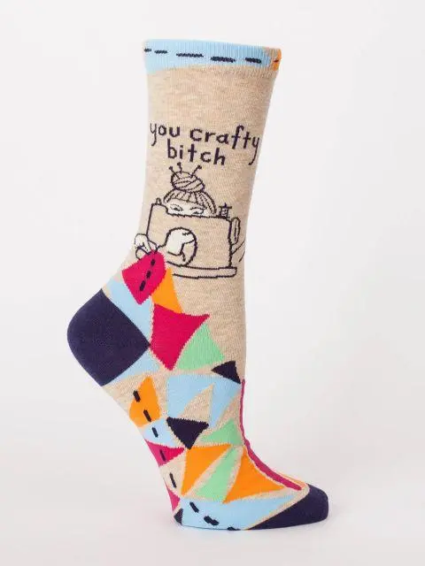 Women's You Crafty Bitch Crew Socks