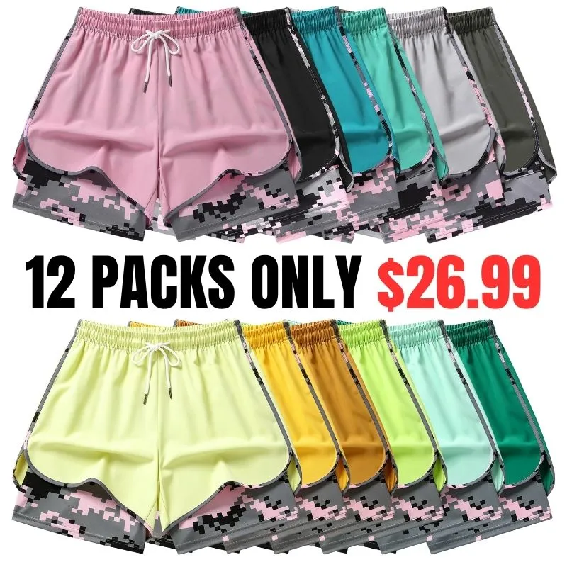 Women’s Casual Athletic Shorts with Built-In Liner