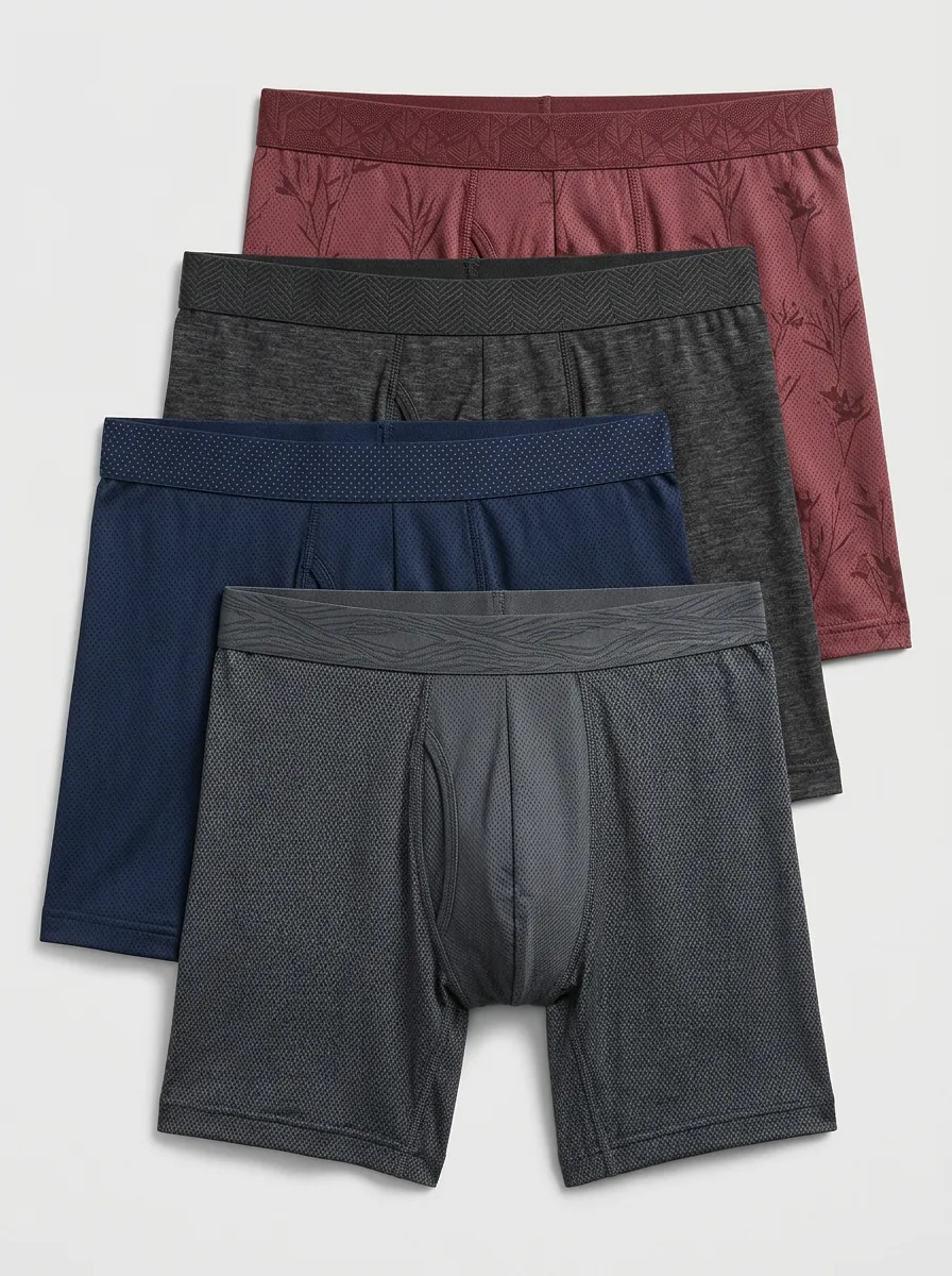 Weekend Printed Patterned Profile Men's Four Pack Boxer Briefs