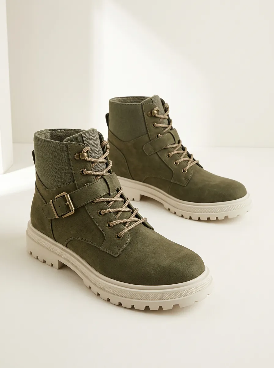 Easy-Wear Combat Winter Look Unisex Warm Boots