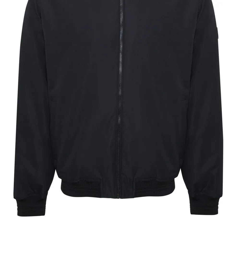 Men's Black Padded Bomber Jacket
