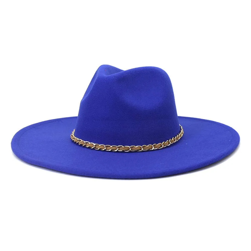 Camel Chain Big Brim Peach Heart Top Hat