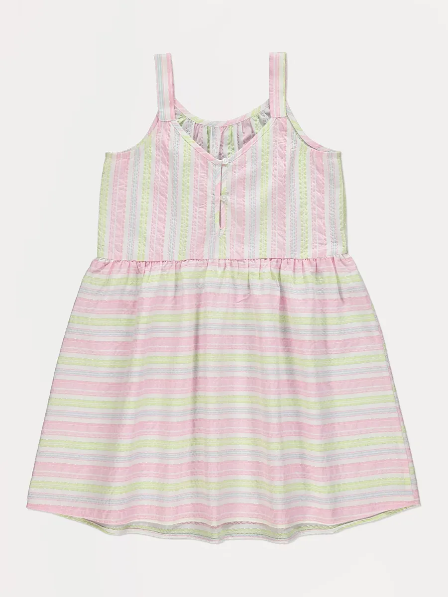 Pastel Striped Woven Dress
