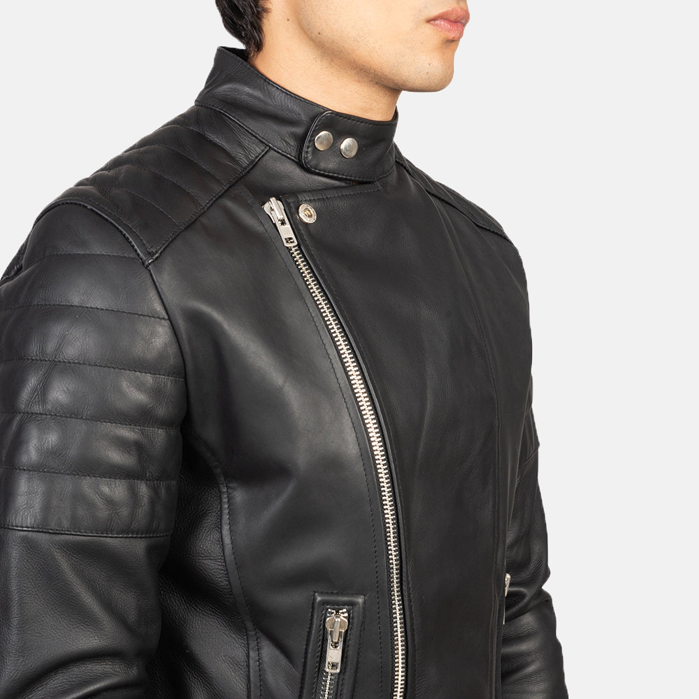 Men's Classic Casual Biker Leather Jacket