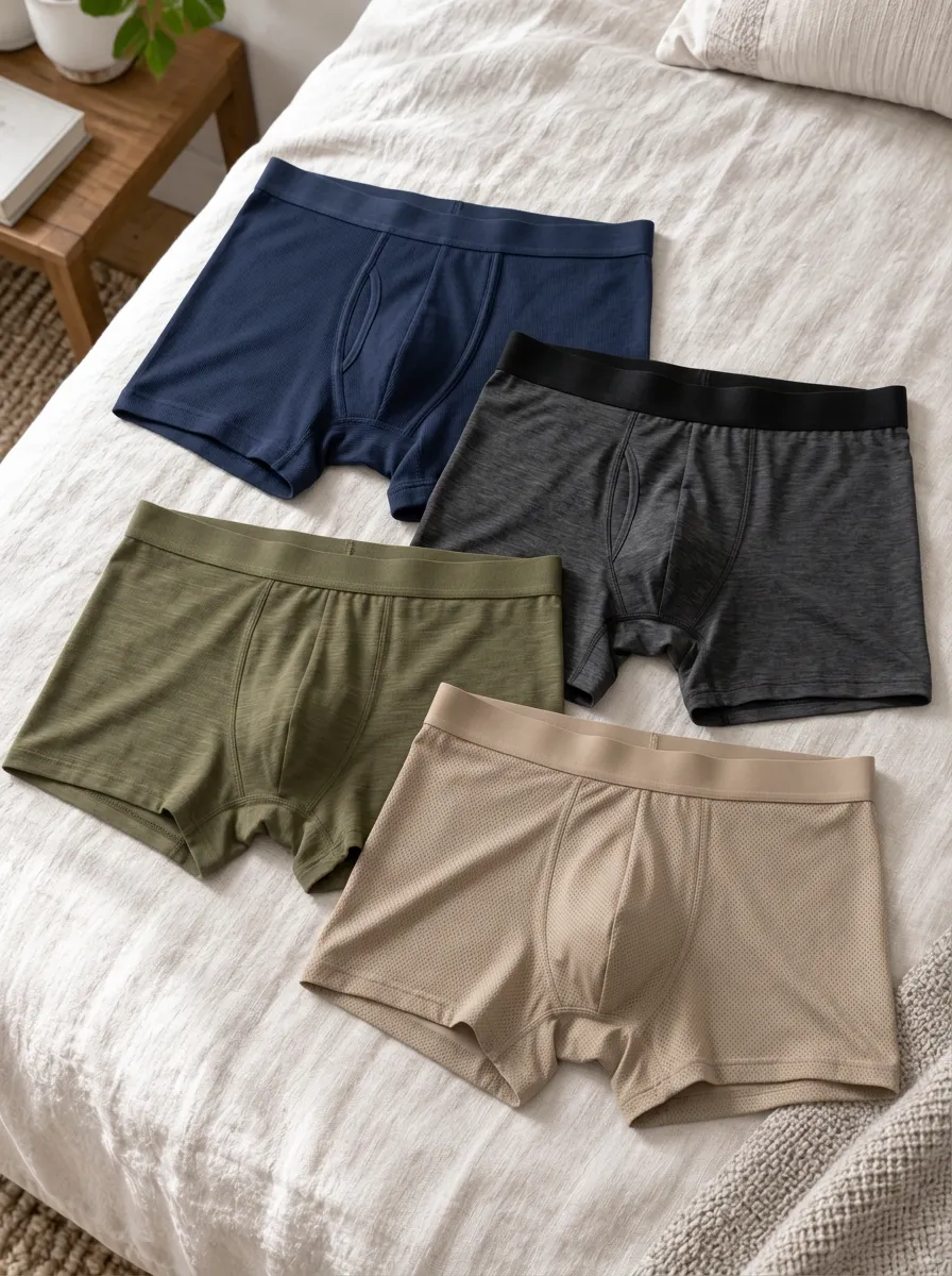 Men's Classic Essentials Breathable Mesh Boxer Briefs Set