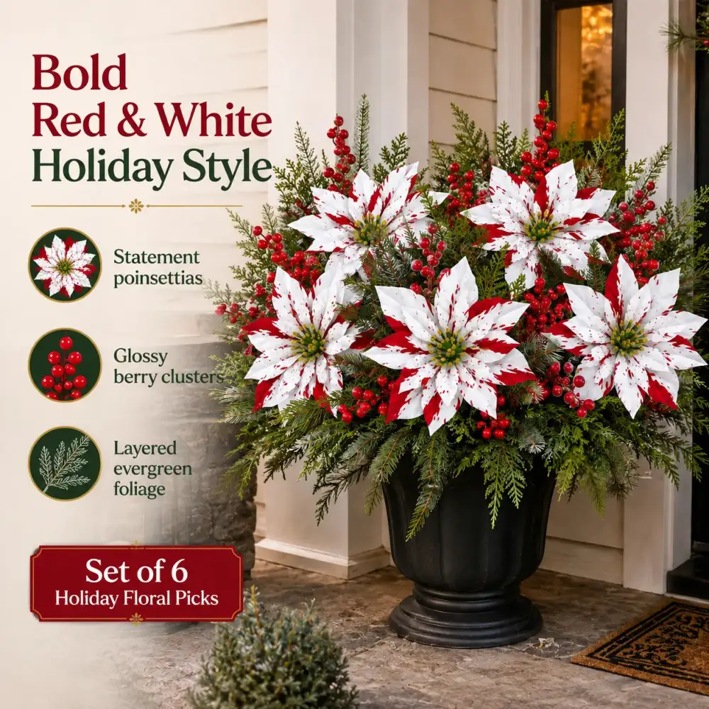 🔥Last Day 49% OFF🌺🎄Christmas Poinsettia Planter Inserts