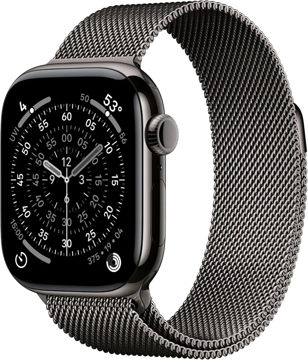 Apple Watch Series 11 [GPS 42mm] Smartwatch with Jet Black Aluminum Case with Black Sport Band - S/M. Sleep Score, Fitness Tracker, Health Monitoring, Always-On Display, Water Resistant