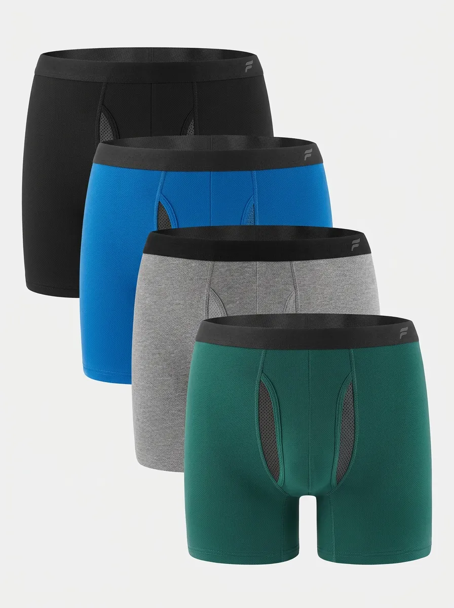 Timeless Finish Men's Four Pack Boxer Briefs