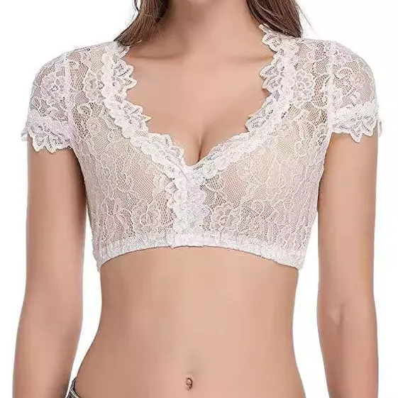 Contemporary Lace V-Neck Blouse