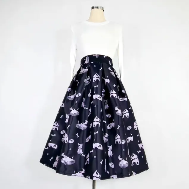 Embroidered Pocket Skirt
