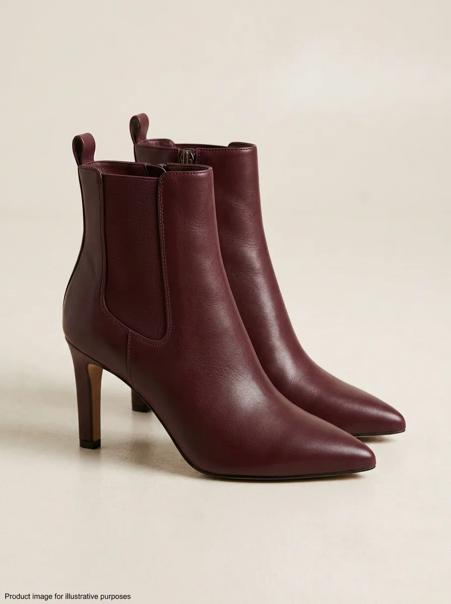 Pointed-Toe Chelsea- Women's High-Heel Ankle Boots
