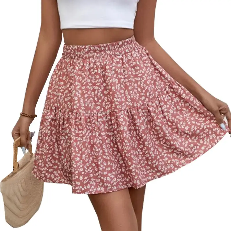 High Waist Floral Skirt