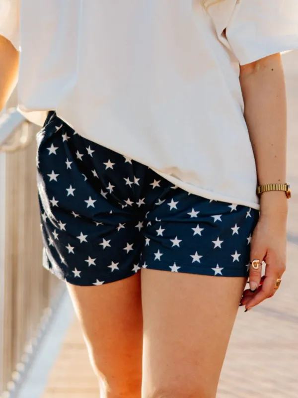Sequin Star Print Shorts