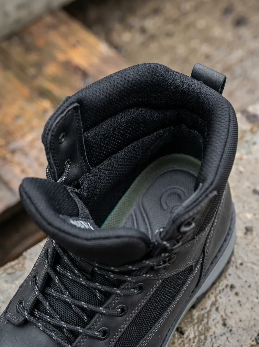 Industrial Tactical Leather-Look Men's Waterproof Work Boots