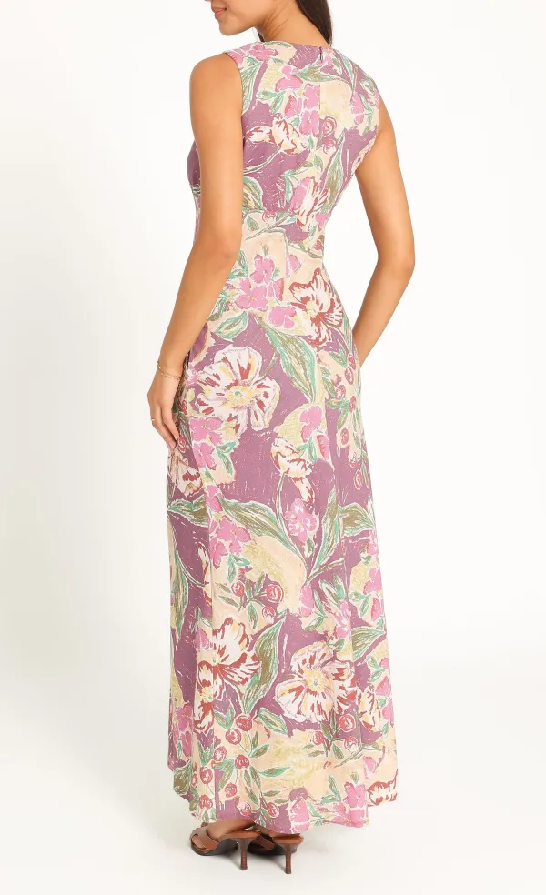 Cut Out High Neck Maxi Dress