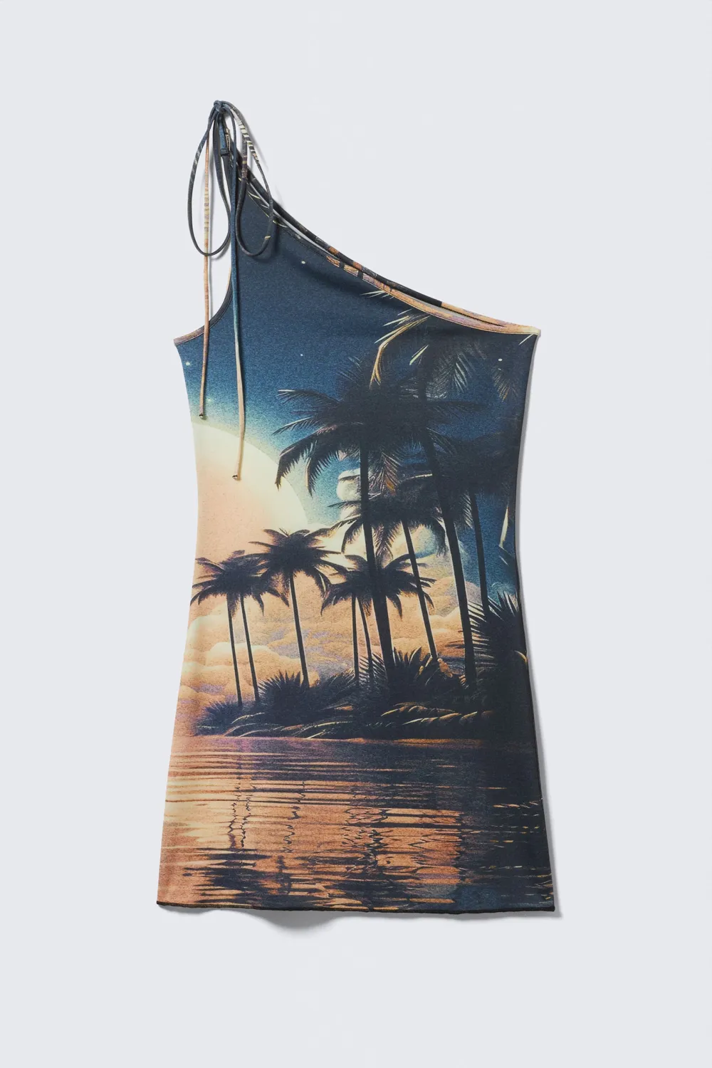 Tied Shoulder Sleeveless Dress