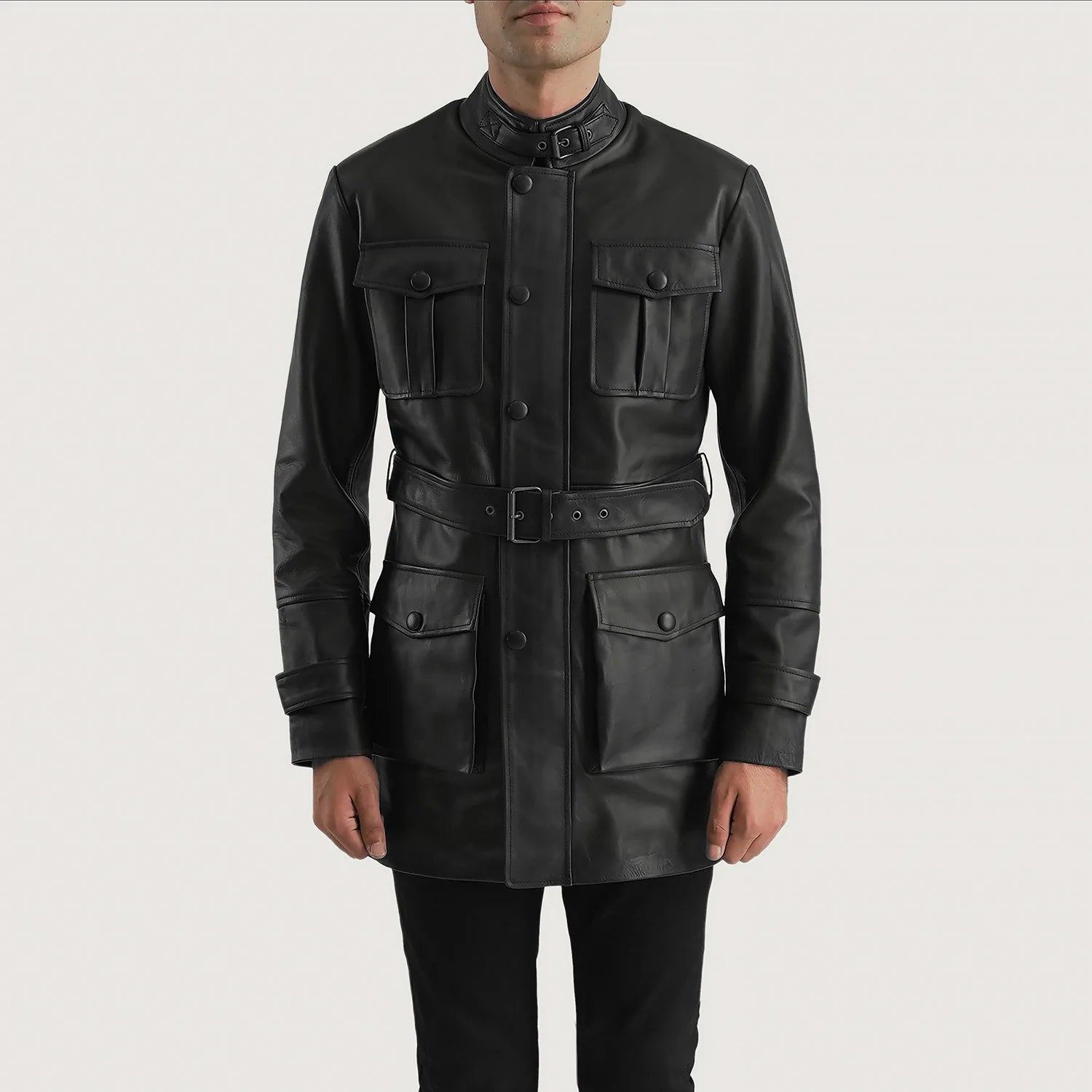 Men's Workwear Leather Jacket