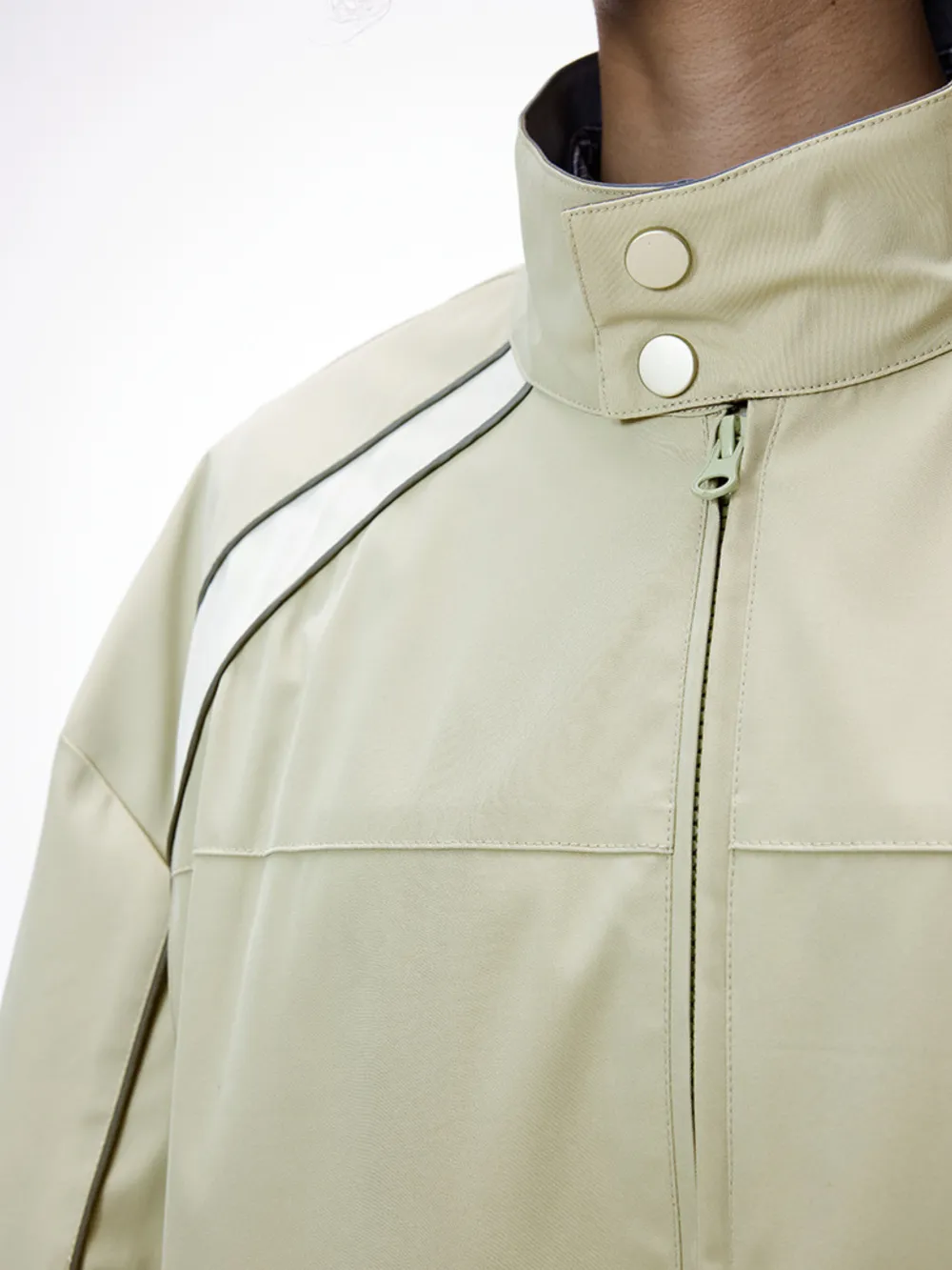 Wind Resistant Stand Collar Relaxed Fit Outdoor Utility Jacket