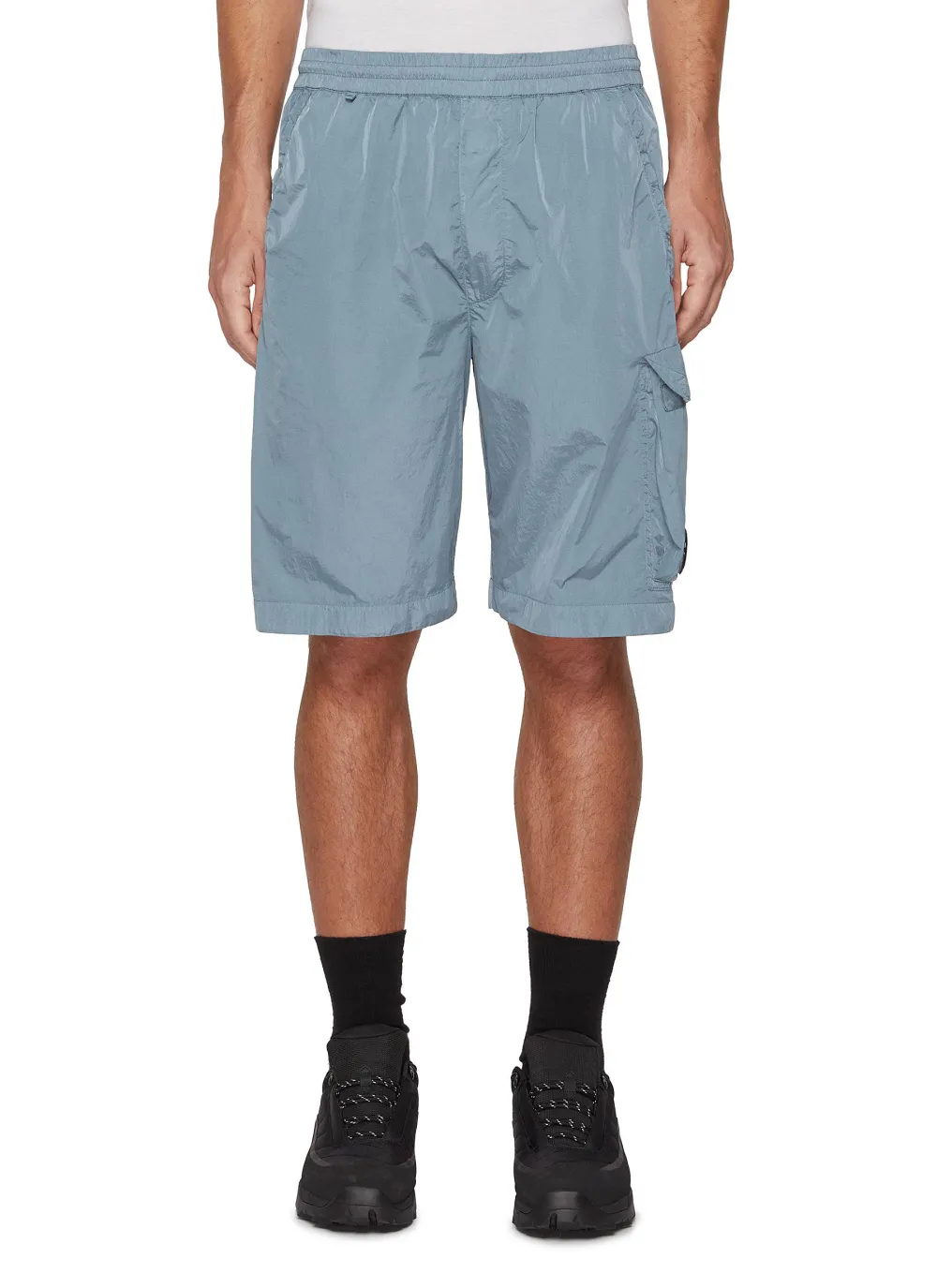 Casual Simple Loose Breathable Light Blue Shorts