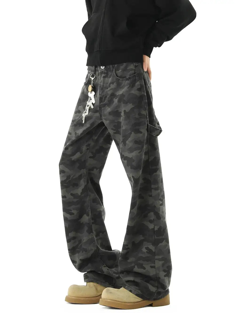 Camouflage Ultra-Wide Jeans