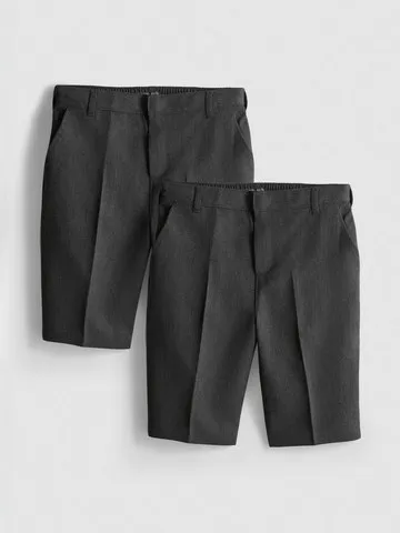 3-7yrs | 2pk Easy Iron School Shorts