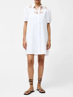 Cotton Art Cut-out Lapel Dress