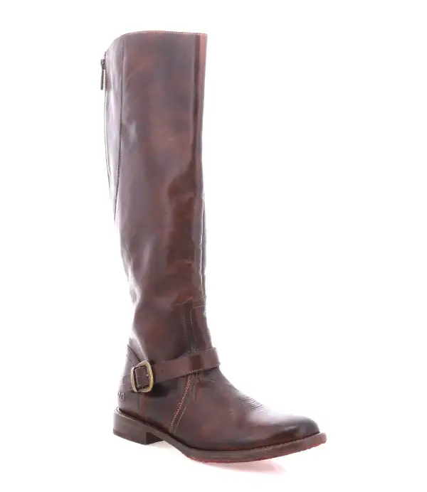 Buckled Layered Riding Boots