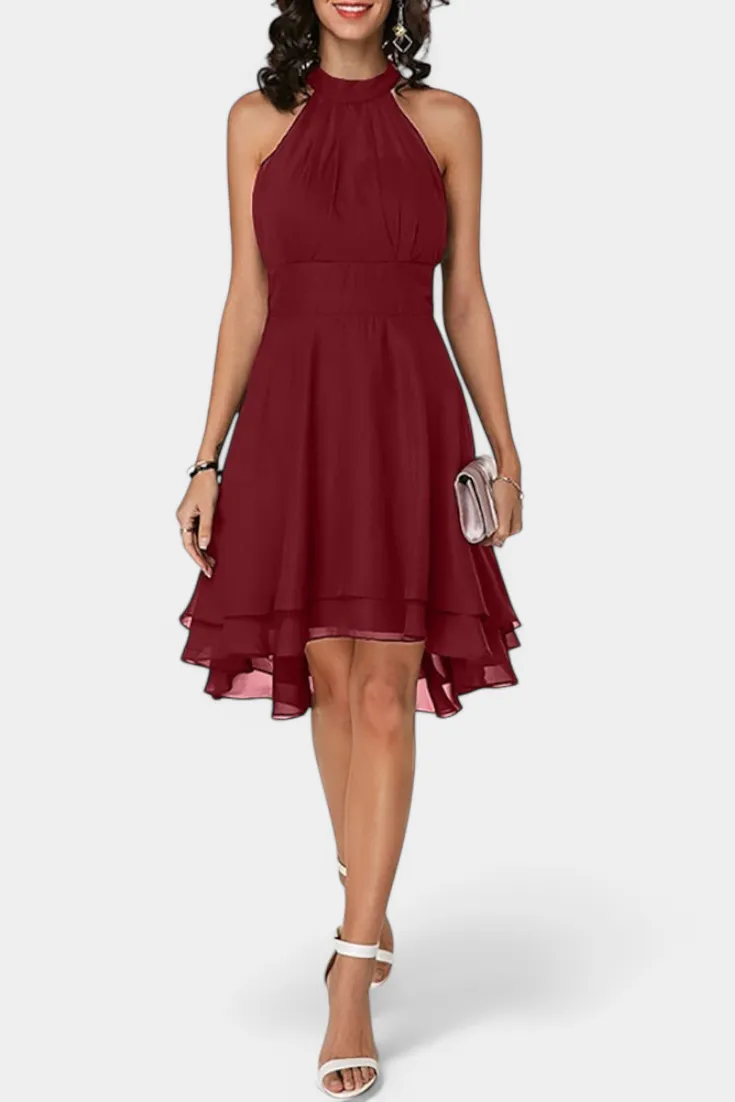 Chiffon Ruffled Casual Dress