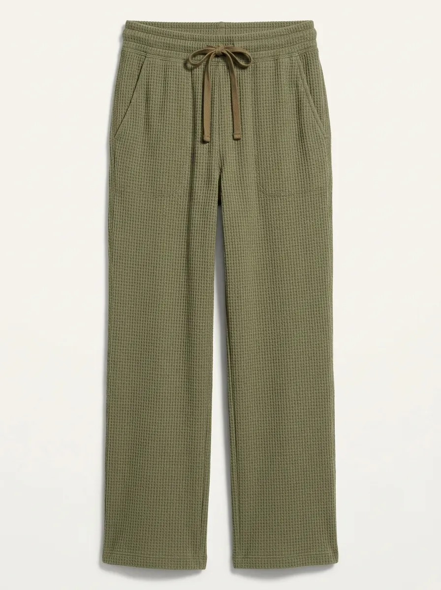 Women's Rest Day Drawstring Waffle Lounge Pants