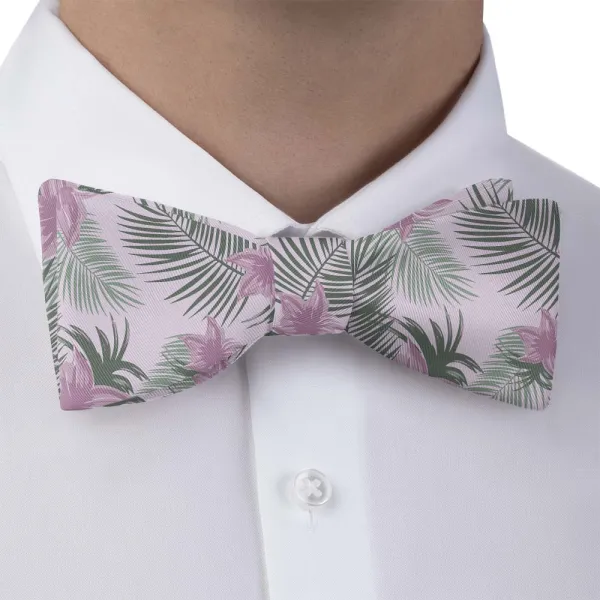 Tropical Blooms Pattern Bow Tie
