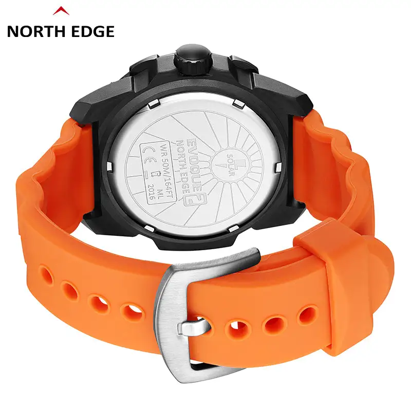 North Edge Light-driven watch eco drive military watch supplier Evoque 2- Never needs a battery replacement