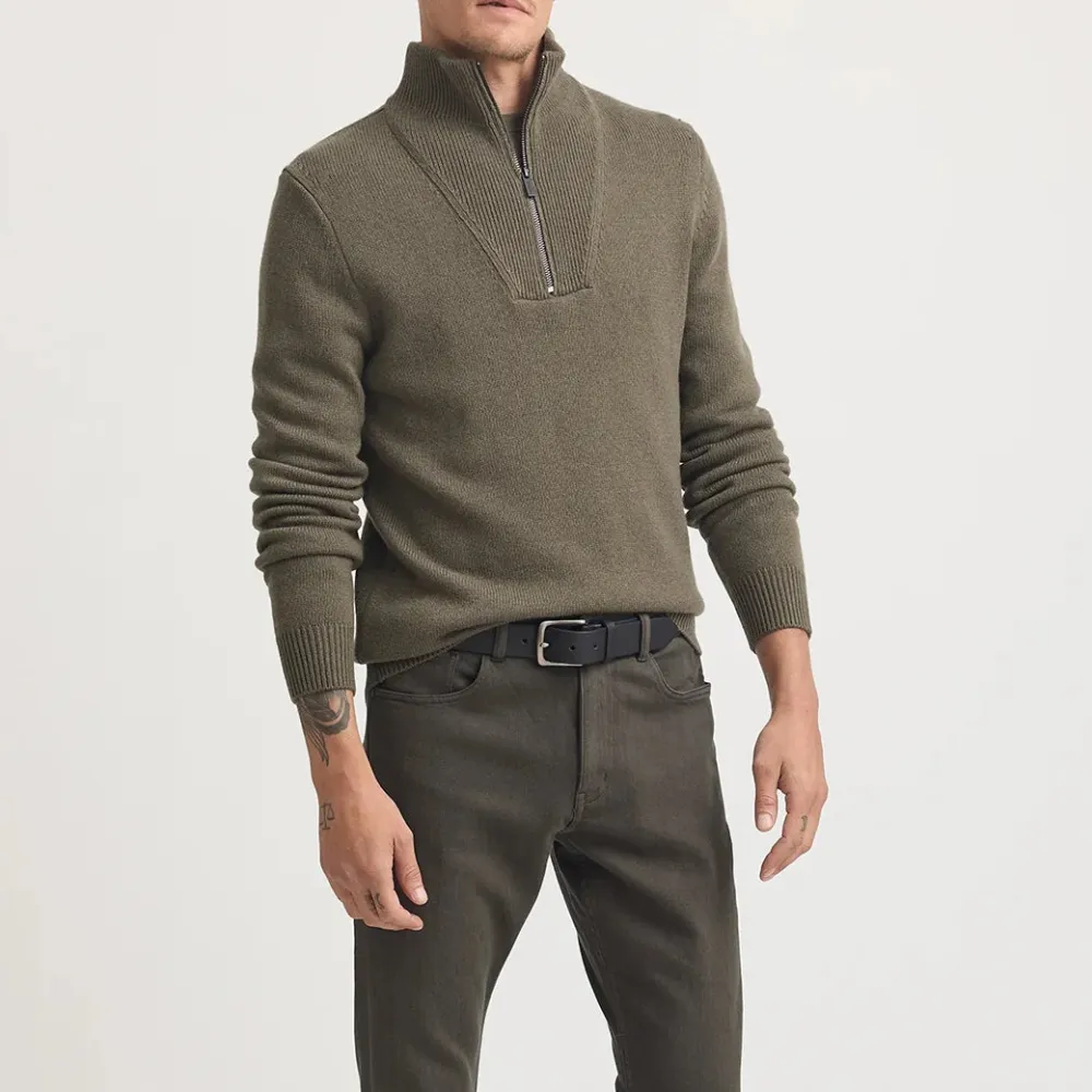 Men's Wool Half Zip Sweater