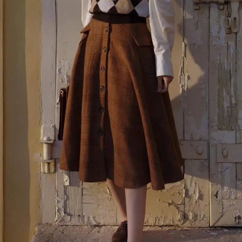 Everyday Campus Everyday Casual Plaid Skirt