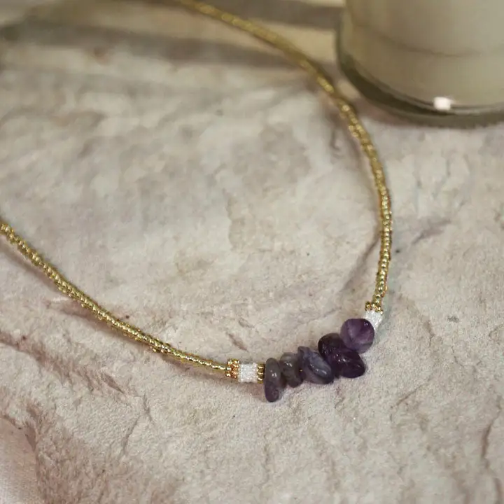 Minimal Amethyst Necklace