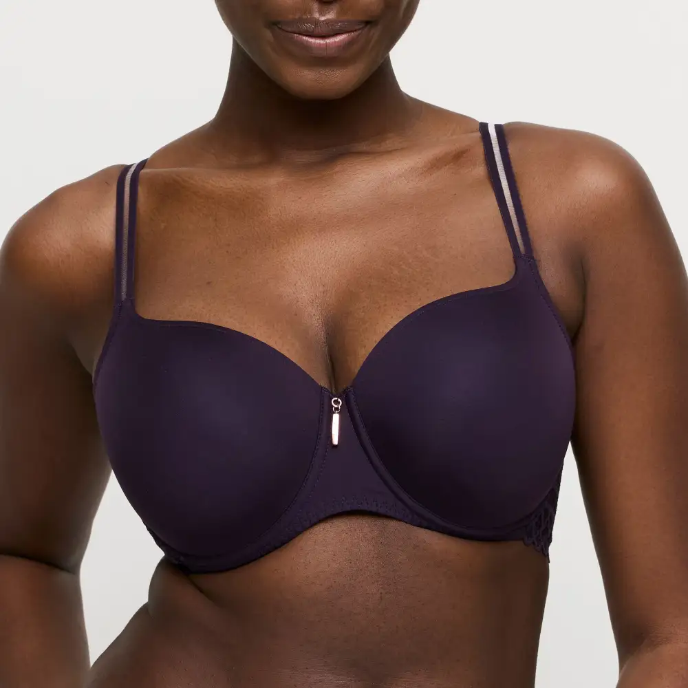 Women's Padded Seamless Lace Rounded Shape Smoothing Bra